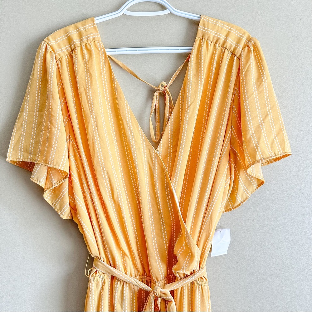 Charlotte Ruse Plus Size Yellow Patterned Jumpsuit - Picture 2 of 5